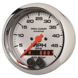 Autometer Marine Chrome Ultra-Lite 3-3/8in 50MPH GPS Speedometer Gauge thumbnail 7
