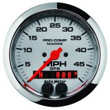 Autometer Marine Chrome Ultra-Lite 3-3/8in 50MPH GPS Speedometer Gauge thumbnail 8