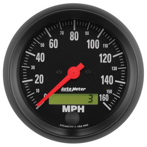 Autometer Z-Series 3 3/8in 160 MPH Electric Speedometer w/ LCD Odometer thumbnail 3
