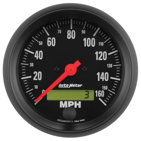 Autometer Z-Series 3 3/8in 160 MPH Electric Speedometer w/ LCD Odometer thumbnail 4
