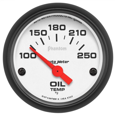 Autometer Phantom 52mm Oil Temp 100-250 F Electronic Gauge Kit thumbnail 1