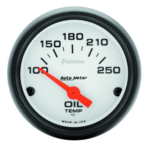Autometer Phantom 52mm Oil Temp 100-250 F Electronic Gauge Kit thumbnail 4