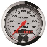 Autometer Marine Chrome 3-3/8in 100MPH GPS Speedometer Gauge thumbnail 4