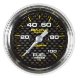 Autometer Marine Carbon Fiber 2-1/16in 100 PSI Digital Stepper Motor Fuel Pressure Gauge thumbnail 1