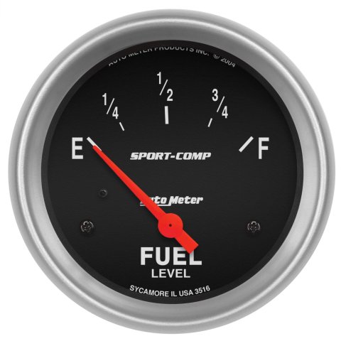 Autometer Sport-Comp 2 5/8in 24ohm-33ohm Fuel Level Gauge