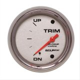 Autometer Marine Chrome Gauge 2-5/8in Electric Trim Level Gauge 0OHM Down - 90OHM Up thumbnail 1
