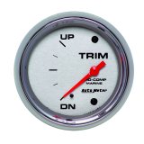 Autometer Marine Chrome Gauge 2-5/8in Electric Trim Level Gauge 0OHM Down - 90OHM Up thumbnail 2