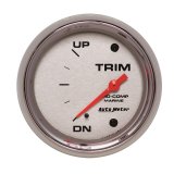Autometer Marine Chrome Gauge 2-5/8in Electric Trim Level Gauge 0OHM Down - 90OHM Up thumbnail 3