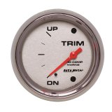 Autometer Marine Chrome Gauge 2-5/8in Electric Trim Level Gauge 0OHM Down - 90OHM Up thumbnail 4