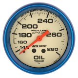 Autometer Ultra-Nite 66.7mm 140-280 Deg. F Mechanical Glow In The Dark Oil Temp Gauge thumbnail 4