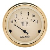 AutoMeter Golden Oldies 2-1/16in 18V Voltmeter Gauge thumbnail 1