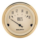 AutoMeter Golden Oldies 2-1/16in 18V Voltmeter Gauge thumbnail 2