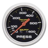 Autometer 2-5/8in Pro-Comp Liquid Filled Mechanical 600 PSI Pressure Gauge thumbnail 1