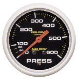Autometer 2-5/8in Pro-Comp Liquid Filled Mechanical 600 PSI Pressure Gauge thumbnail 2