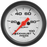 Autometer Phantom 2 1/16 100psi Digital Stepper Motor Exhaust Pressure Gauge thumbnail 2