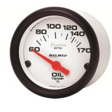 Autometer Phantom 2-1/16in 60-170 Deg F Electronic Oil Temperature Gauge thumbnail 2