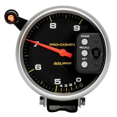 Autometer Pro-Comp 5 inch 9000 RPM Dual Range w/ Shift-Lite and Memory Tach thumbnail 1