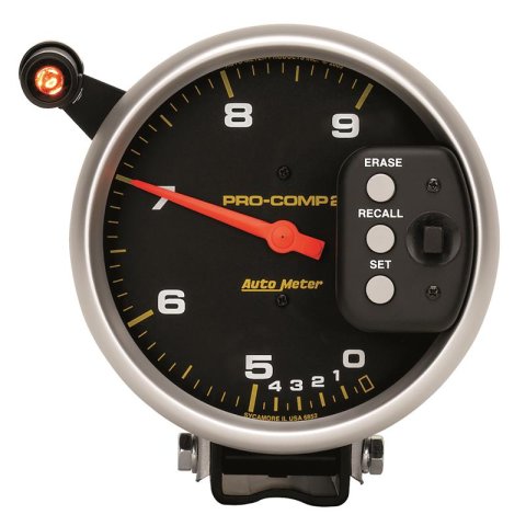 Autometer Pro-Comp 5 inch 9000 RPM Dual Range w/ Shift-Lite and Memory Tach thumbnail 2