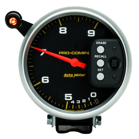 Autometer Pro-Comp 5 inch 9000 RPM Dual Range w/ Shift-Lite and Memory Tach thumbnail 4
