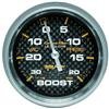 Autometer Carbon Fiber II 66.7mm Mechanical Vacuum / Boost Gauge 30 In. HG/20 PSI thumbnail 8