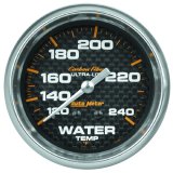 Autometer Carbon Fiber 2-5/8in 120-240 Deg F Mechanical Water Temp Gauge thumbnail 3