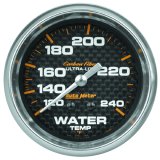 Autometer Carbon Fiber 2-5/8in 120-240 Deg F Mechanical Water Temp Gauge thumbnail 4