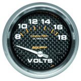 Autometer Carbon Fiber 2-5/8in 18V Electric Voltmeter Gauge thumbnail 4