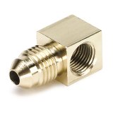 Autometer 1/8 NPTF Female to-4AN Male Pressure Gauge Adaptor 90 Deg (Brass) thumbnail 4
