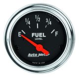 Autometer Traditional Chrome 2-1/16in 0 Ohm - 30 Ohm Full Electrical Fuel Level Gauge thumbnail 8