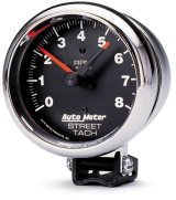 Autometer Traditional Chrome 3-3/4in 8k w/ Red Line Tachometer thumbnail 8