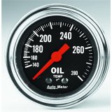 Autometer Traditional Chrome 2-1/16in 140-280 Deg F Mechanical Oil Temp Gauge thumbnail 3