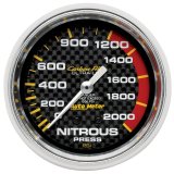 Autometer Carbon Fiber 66.7mm Mechanical 0-2000 PSI Nitrous Press Gauge thumbnail 2