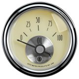 Autometer Prestige Series 2-1/16in 100 PSI Oil Presse Gauge (Antique Ivory) thumbnail 2