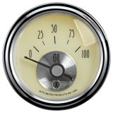 Autometer Prestige Series 2-1/16in 100 PSI Oil Presse Gauge (Antique Ivory) thumbnail 5