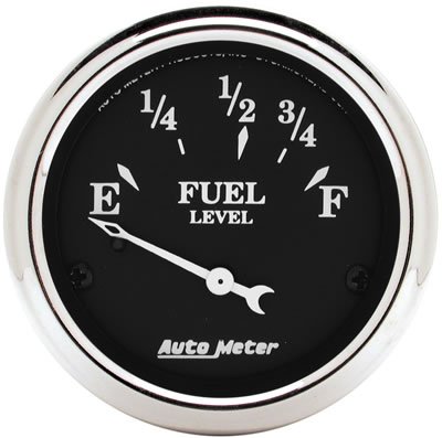 Autometer 2 1/16in Old Tyme 73-10 Ohm Electronic Fuel Level Gauge - Black thumbnail 1