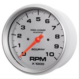 Autometer Marine Silver Ultra-Lite 5in 10K RPM In-Dash Tachometer Gauge thumbnail 3
