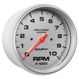 Autometer Marine Silver Ultra-Lite 5in 10K RPM In-Dash Tachometer Gauge thumbnail 4