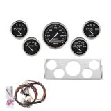 Autometer 40-46 Chevrolet Truck 5 Gauge Dash Kit (MPH/FUEL/OILP/WTMP/BAT) - Old Tyme Black thumbnail 3