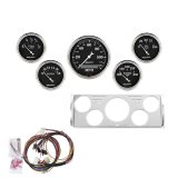 Autometer 40-46 Chevrolet Truck 5 Gauge Dash Kit (MPH/FUEL/OILP/WTMP/BAT) - Old Tyme Black thumbnail 9