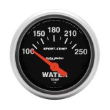 Autometer Sport-Comp 52mm 100-250 Deg F Electronic Water Temp Gauge thumbnail 2