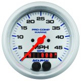 Autometer Marine White 3 3/8in 50MPH GPS Speedometer Gauge thumbnail 2