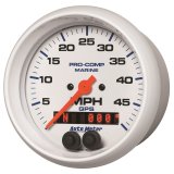 Autometer Marine White 3 3/8in 50MPH GPS Speedometer Gauge thumbnail 7