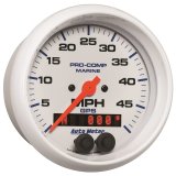 Autometer Marine White 3 3/8in 50MPH GPS Speedometer Gauge thumbnail 9