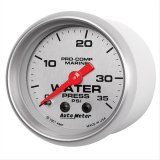 Autometer Marine Silver 2-1/16in 35 PSI Mechanical Water Pressure Gauge thumbnail 2