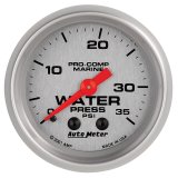 Autometer Marine Silver 2-1/16in 35 PSI Mechanical Water Pressure Gauge thumbnail 7