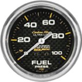 Autometer Carbon Fiber 66.7mm 100 PSI Mechanical Oil Pressure Gauge thumbnail 1