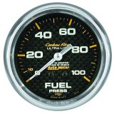 Autometer Carbon Fiber 66.7mm 100 PSI Mechanical Oil Pressure Gauge thumbnail 2