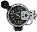 Autometer Tachometer 0-9000 RPM Carbon Fiber Pro-Stock Pedestal w/ Super Lite & Peak Mem 5in (127mm) thumbnail 2