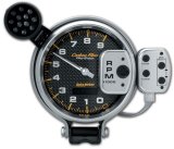 Autometer Tachometer 0-9000 RPM Carbon Fiber Pro-Stock Pedestal w/ Super Lite & Peak Mem 5in (127mm) thumbnail 3