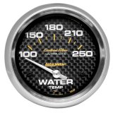AutoMeter Gauge Water Temp 2-5/8in (66.7mm) 100-250F Electric Carbon Fiber thumbnail 2